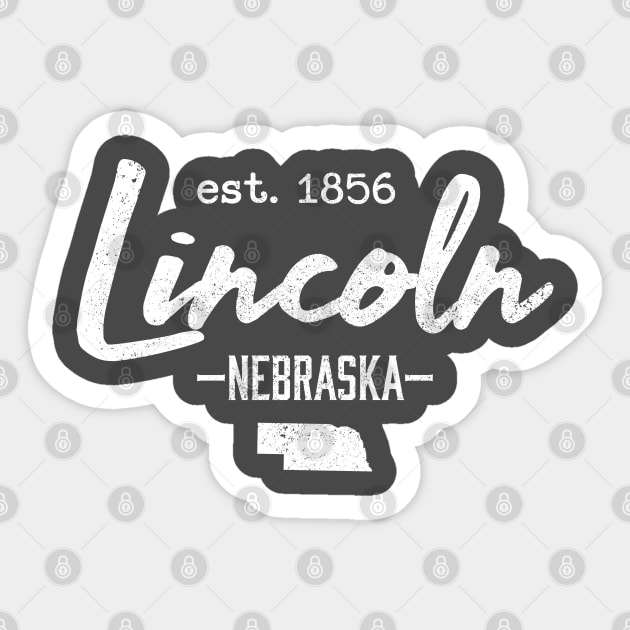 Lincoln Nebraska City State Vintage Sticker by Commykaze